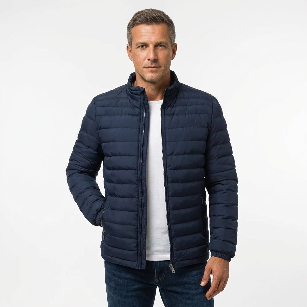 Men's Urban Style Quilted Puffer Jacket