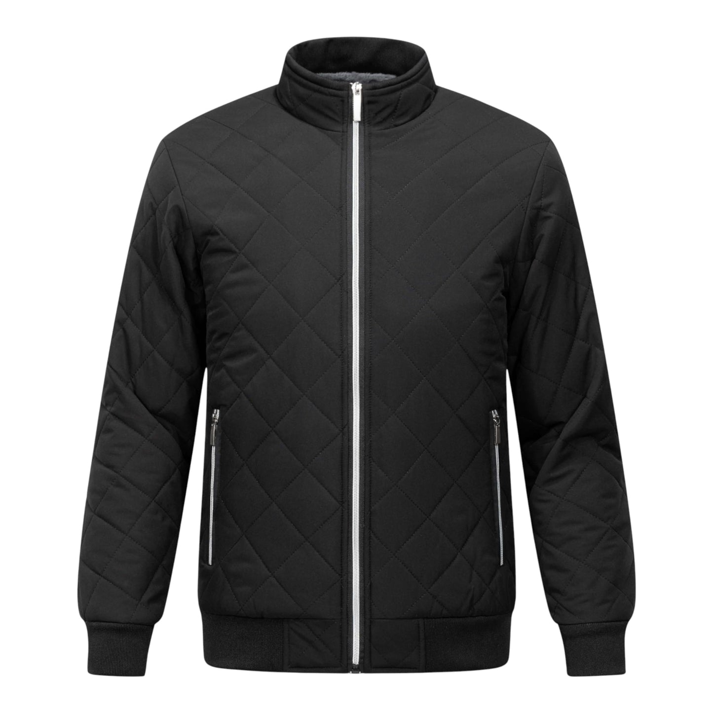 Michael - Diamond Pattern Fleece Lined Jacket