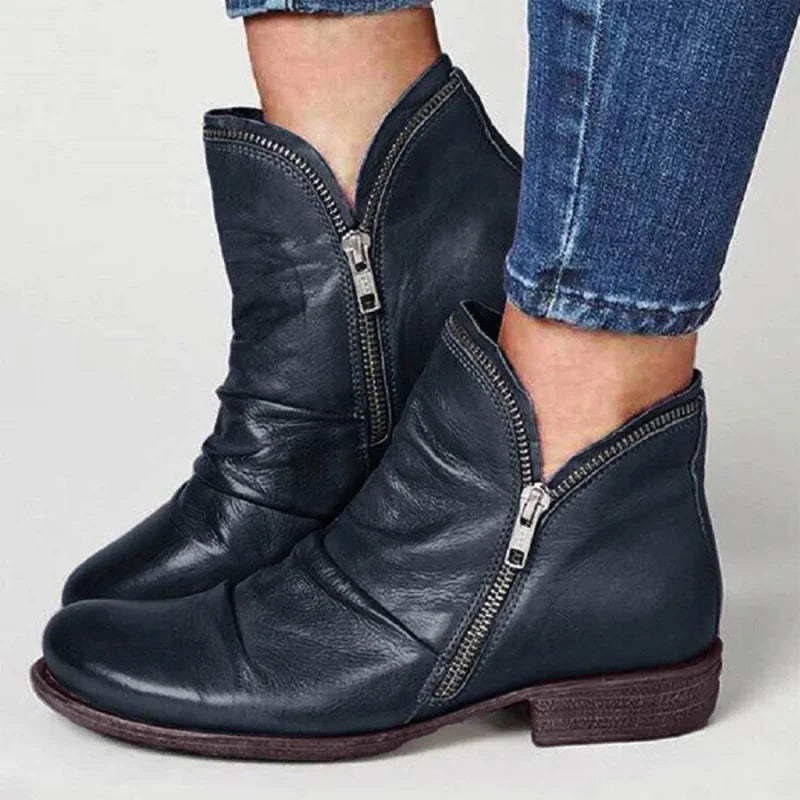 Lianella - Orthopedic Ankle Boots With Zipper