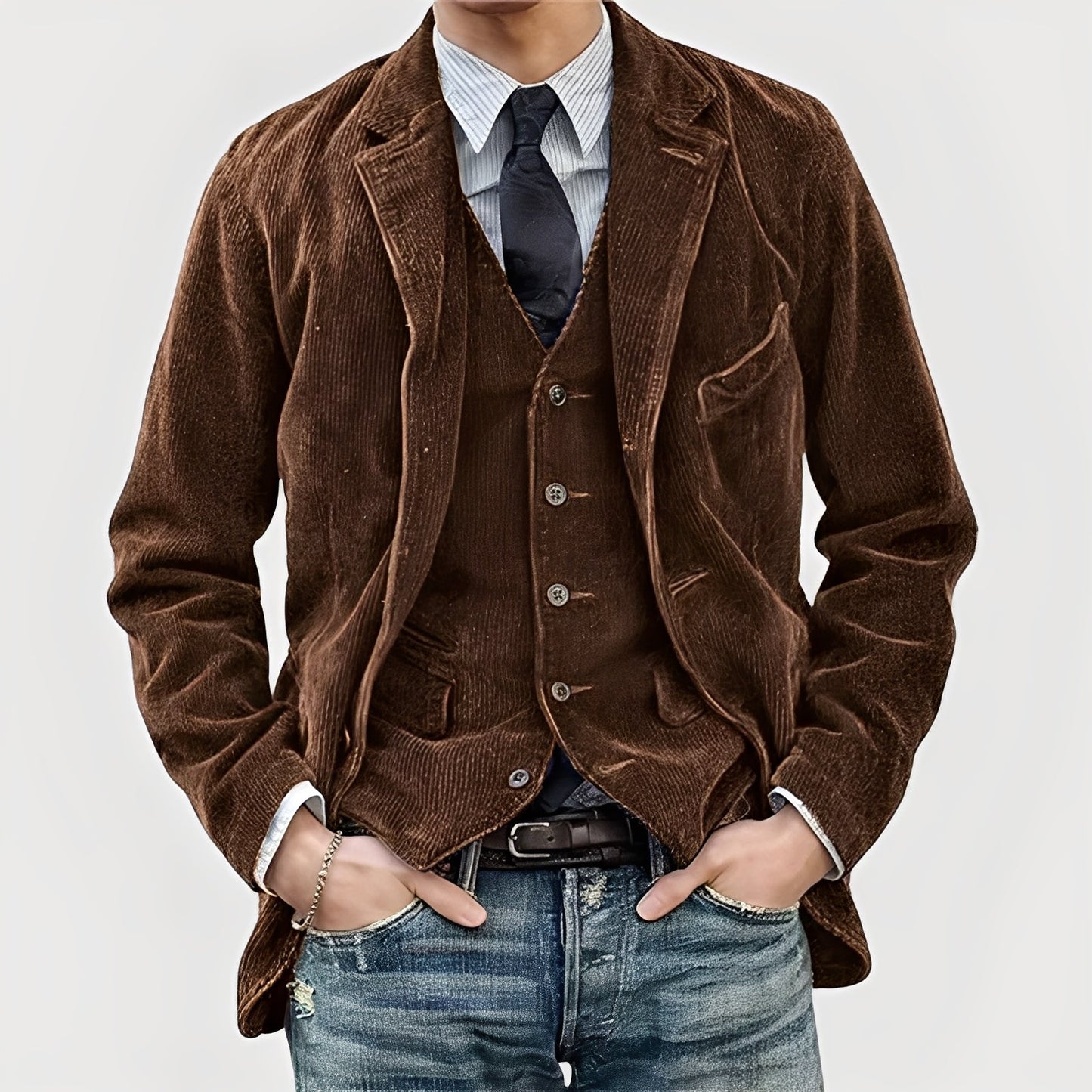 VINTAGE CORDUROY JACKET & WAISTCOAT
