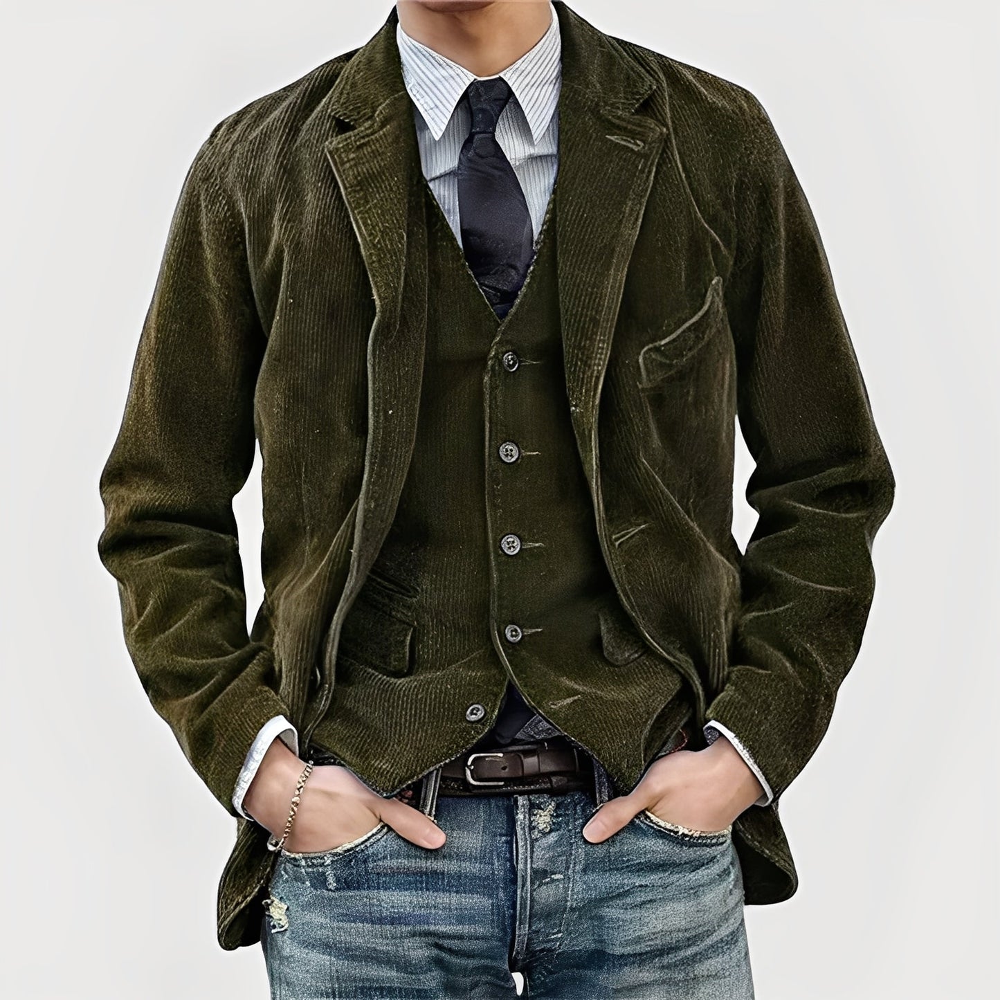 VINTAGE CORDUROY JACKET & WAISTCOAT