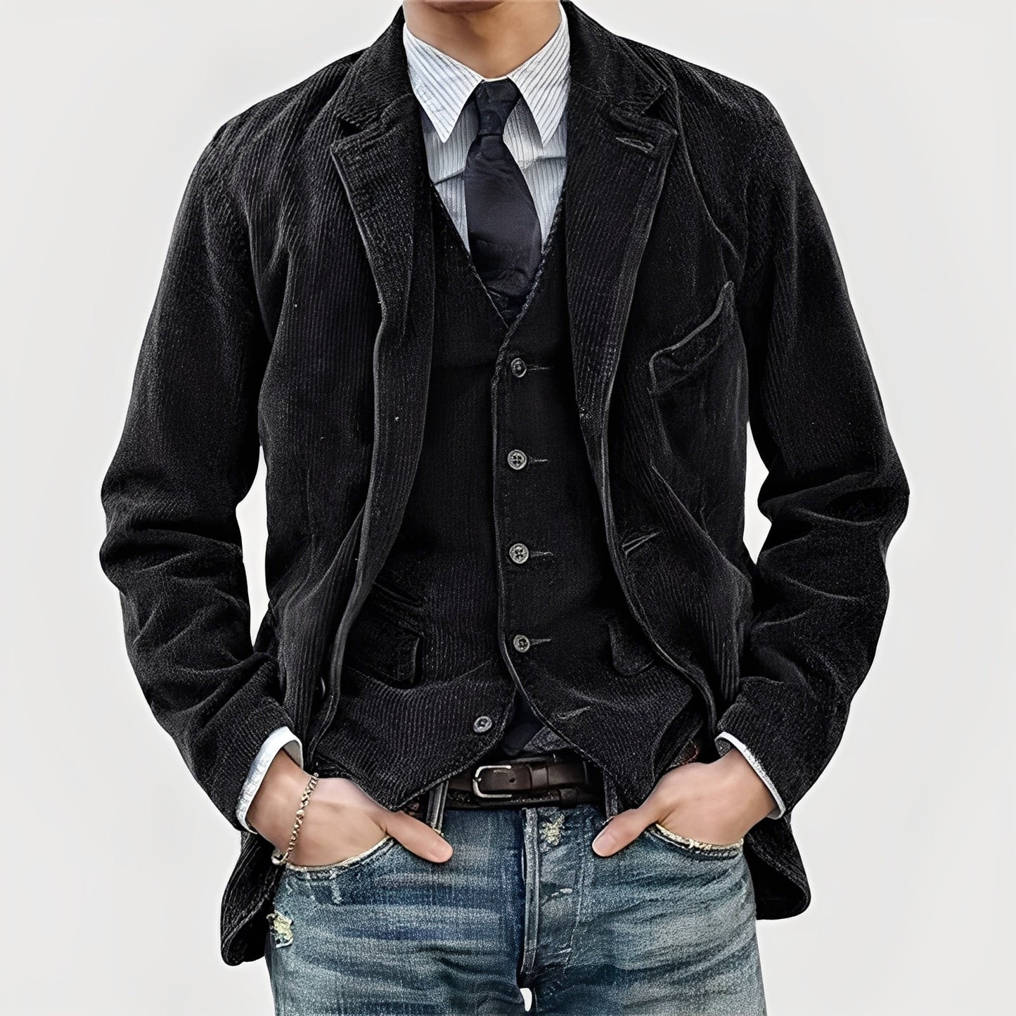 VINTAGE CORDUROY JACKET & WAISTCOAT