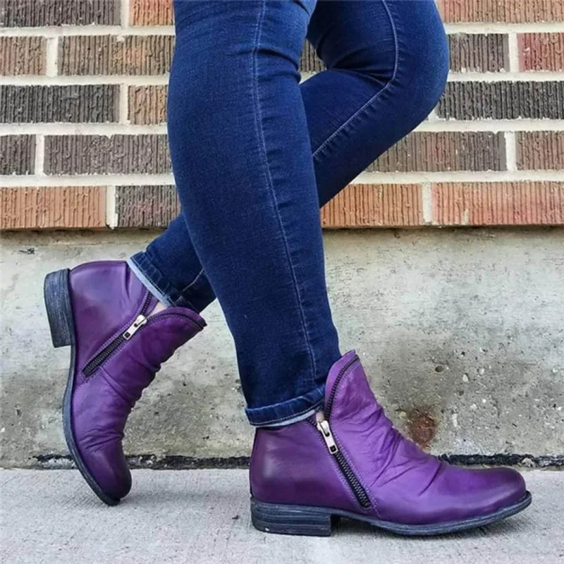 Lianella - Orthopedic Ankle Boots With Zipper