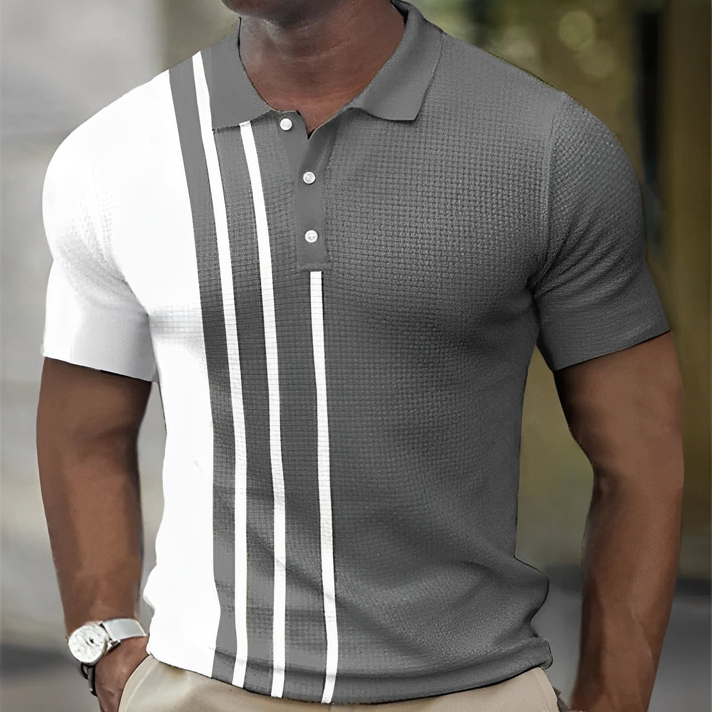 Connor – Striped Statement Shirt