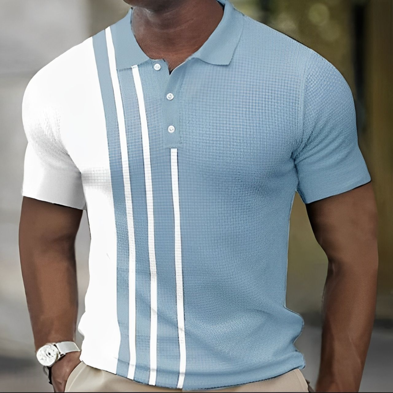Connor – Striped Statement Shirt
