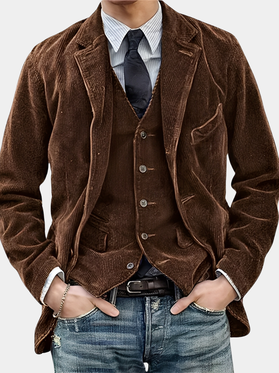 VINTAGE CORDUROY JACKET & WAISTCOAT