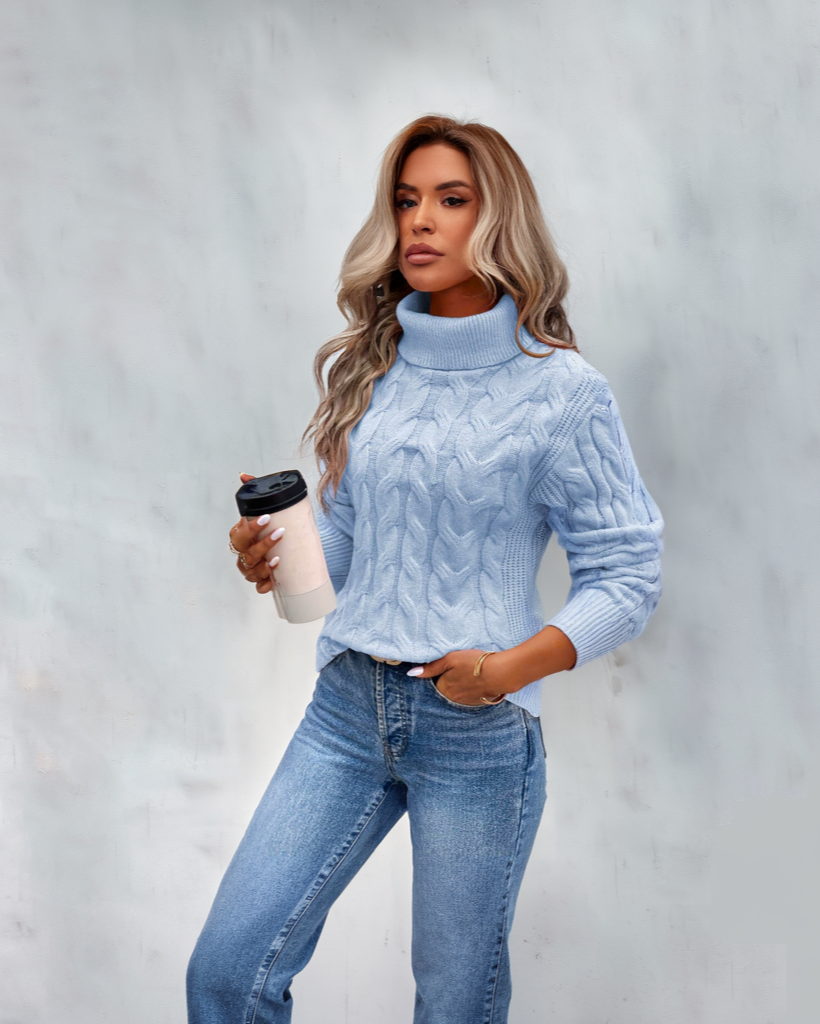 Bella - Warm Knitted Turtleneck Jumper