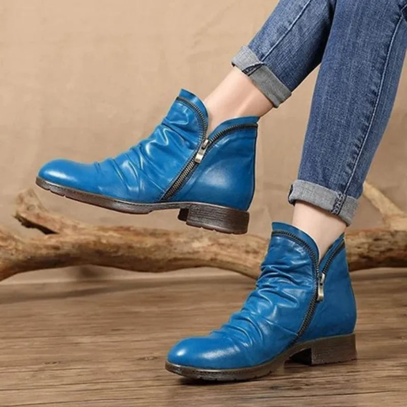 Lianella - Orthopedic Ankle Boots With Zipper