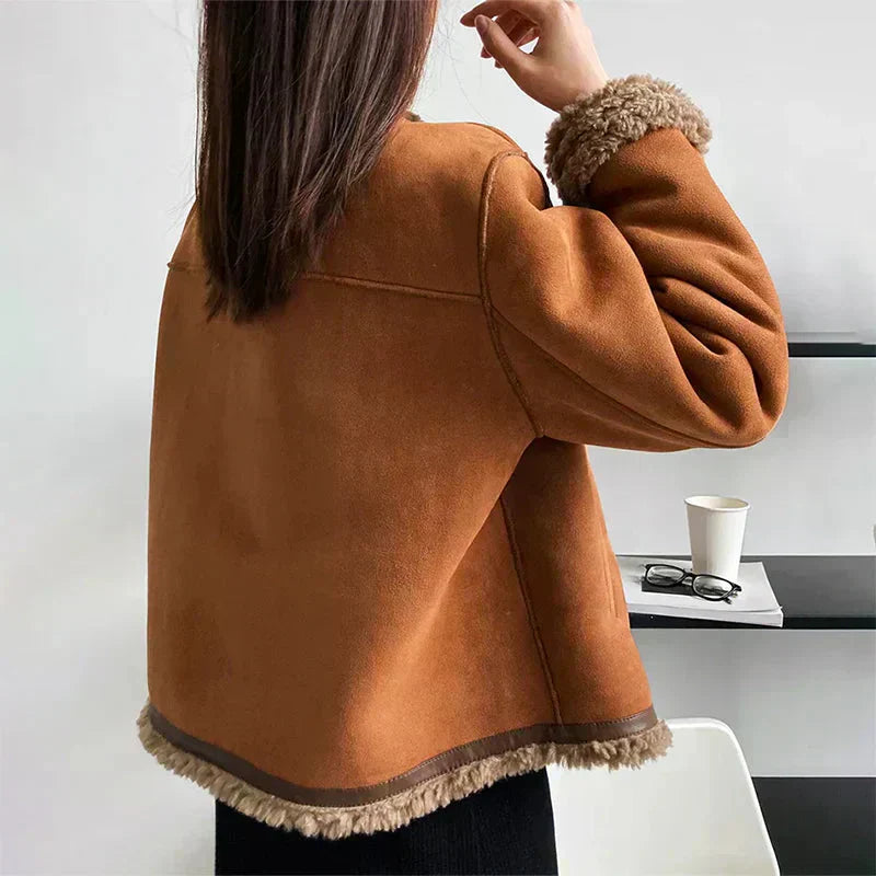 Isabella™  Shearling Button Jacket