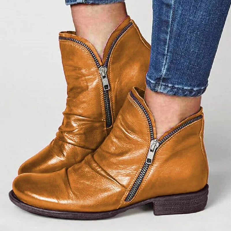 Lianella - Orthopedic Ankle Boots With Zipper
