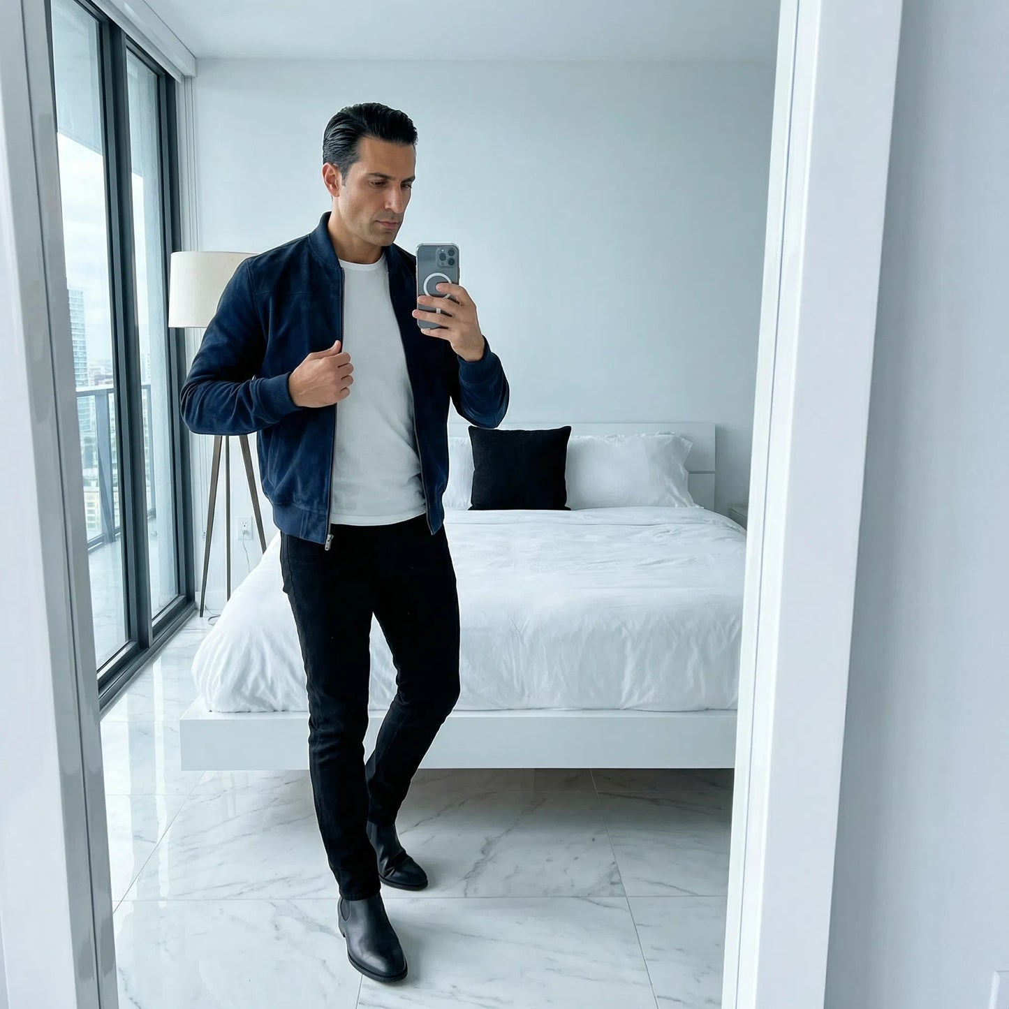 Riviera - Suede Bomber Jacket