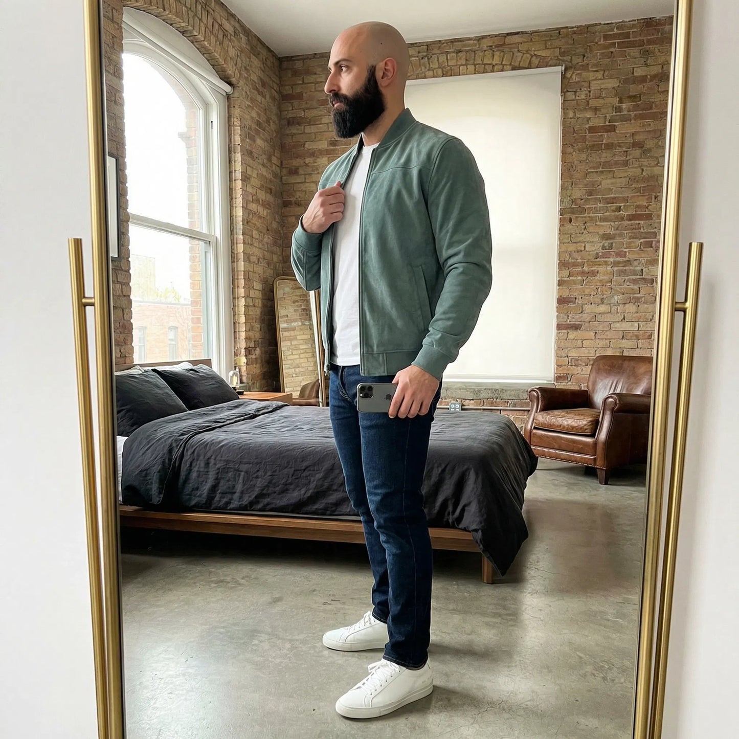Riviera - Suede Bomber Jacket